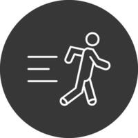 le jogging ligne inversé icône conception vecteur