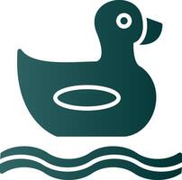 icône de dégradé de glyphe de canard vecteur