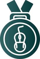 icône de dégradé de glyphe de médaille vecteur