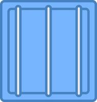 prison ligne rempli bleu icône vecteur