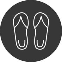 des sandales ligne inversé icône conception vecteur