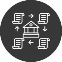 distribué registre ligne inversé icône conception vecteur