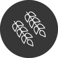 blé ligne inversé icône conception vecteur