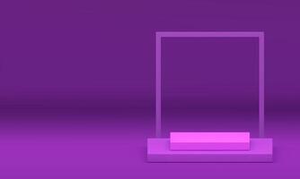 violet 3d podium piédestal au carré supporter pour produit présentation réaliste illustration vecteur