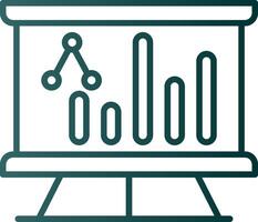 seo présentation ligne pente icône vecteur