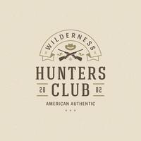 chasseurs club logo emblème illustration. vecteur