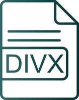 divx fichier format ligne pente icône vecteur