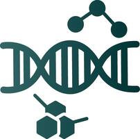 icône de dégradé de glyphe adn vecteur