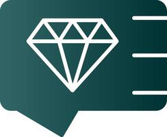 diamant glyphe pente icône vecteur