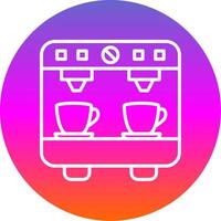café machine ligne pente cercle icône vecteur