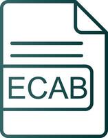 ecab fichier format ligne pente icône vecteur