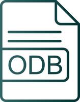 odb fichier format ligne pente icône vecteur