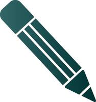icône de dégradé de glyphe de crayon vecteur