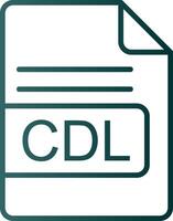 CDL fichier format ligne pente icône vecteur