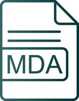 mda fichier format ligne pente icône vecteur