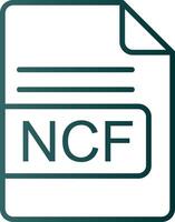 ncf fichier format ligne pente icône vecteur