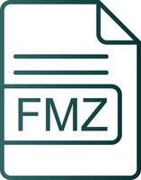 fmz fichier format ligne pente icône vecteur