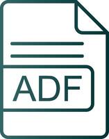 adf fichier format ligne pente icône vecteur