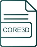core3d fichier format ligne pente icône vecteur