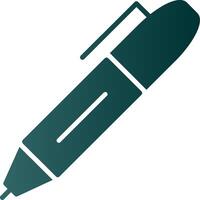 icône de dégradé de glyphe de stylo plume vecteur