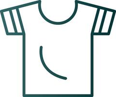 icône de dégradé de ligne de chemise vecteur