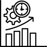 icône de gradient de ligne de productivité vecteur