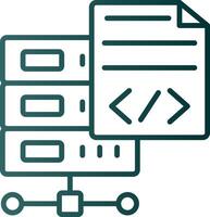 programmation Langue ligne pente icône vecteur