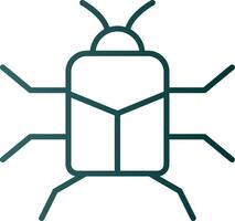 cerf scarabée ligne pente icône vecteur