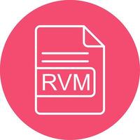 RVM fichier format multi Couleur cercle icône vecteur