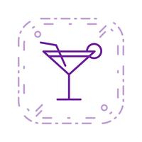 Icône de cocktail de vecteur