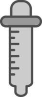 pipette ligne rempli niveaux de gris icône conception vecteur