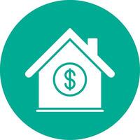 hypothèque prêt multi Couleur cercle icône vecteur