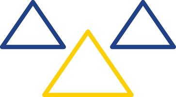 Triangles ligne deux Couleur icône conception vecteur