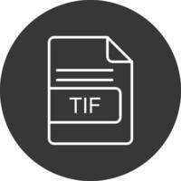 tif fichier format ligne inversé icône conception vecteur