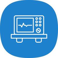 ecg dispositif ligne courbe icône conception vecteur