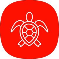 mer tortue ligne courbe icône conception vecteur