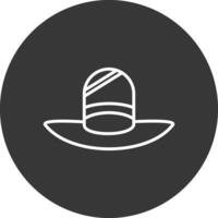 chapeau ligne inversé icône conception vecteur