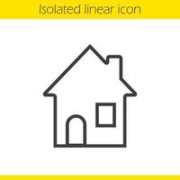 icône linéaire de maison. illustration de fine ligne de chalet. symbole de contour de la maison. dessin de contour isolé de vecteur