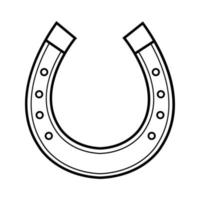 illustration linéaire de fer à cheval. icône de vecteur isolé