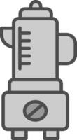 mixeur ligne rempli niveaux de gris icône conception vecteur