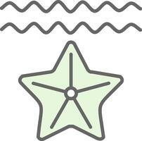 étoile de mer fillay icône conception vecteur