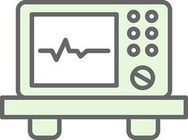 ecg dispositif fillay icône conception vecteur