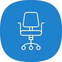 chaise ligne courbe icône conception vecteur