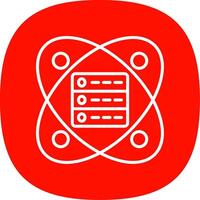 Les données science ligne courbe icône conception vecteur