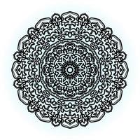 motif circulaire de mandala indien floral vecteur