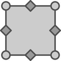 nœuds ligne rempli niveaux de gris icône conception vecteur