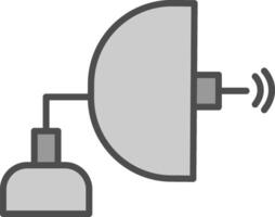 antenne ligne rempli niveaux de gris icône conception vecteur