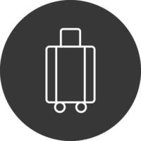 bagage ligne inversé icône conception vecteur