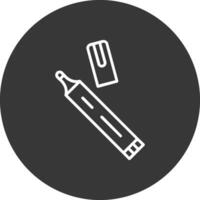 stylo ligne inversé icône conception vecteur