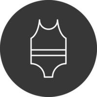 maillot de bain ligne inversé icône conception vecteur